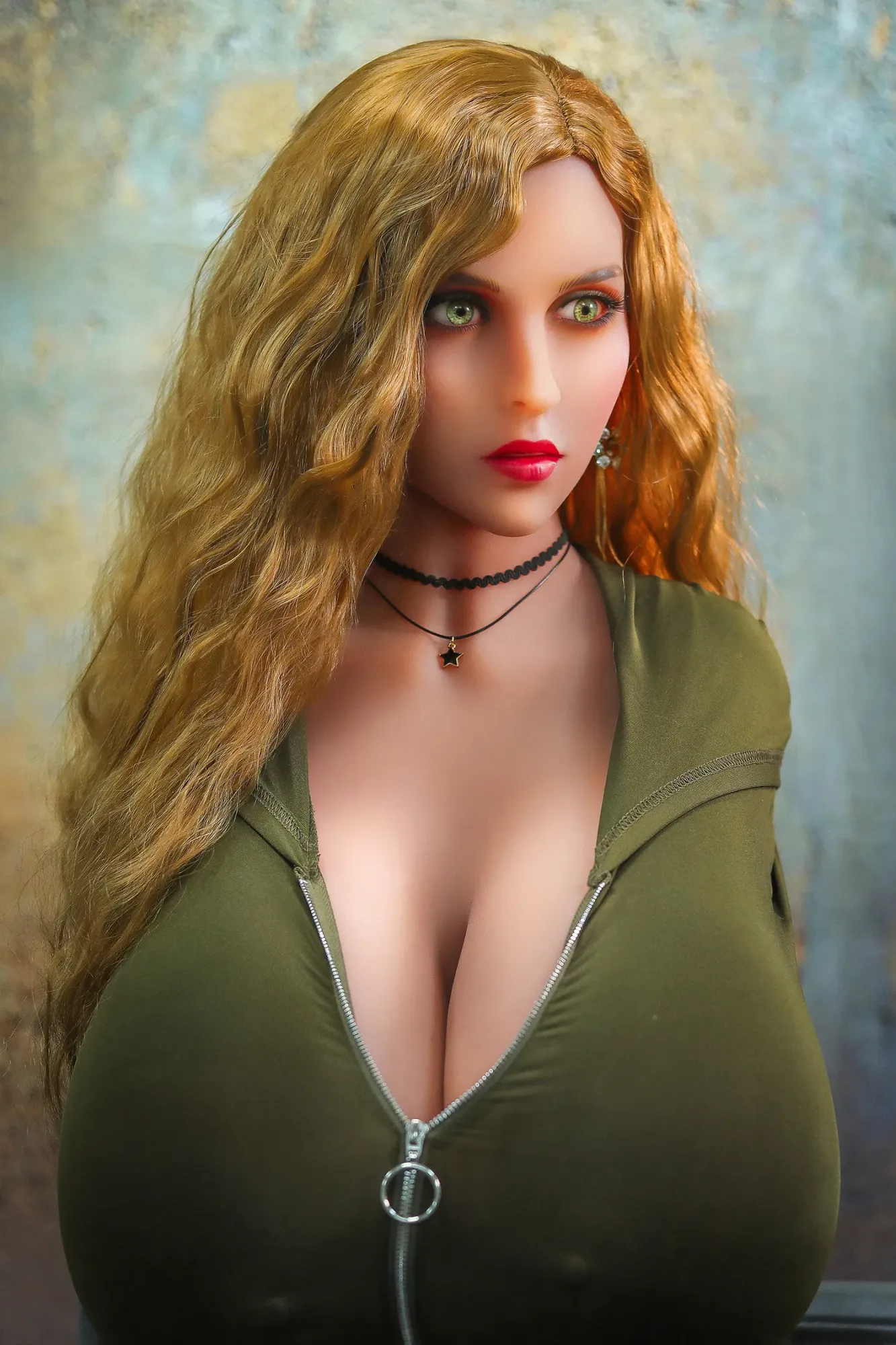 Cytheria - 5ft(153cm)  Ultra Huge Breast Realistic TPE Sex Doll With Blonde Curly Hair view 3